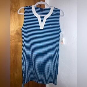 Nautica Navy and Blue Striped dress